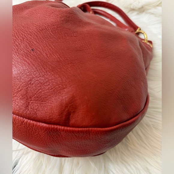 Marc by Marc Jacobs Red Leather Classic Q Hillier Hobo - Picture 6 of 13